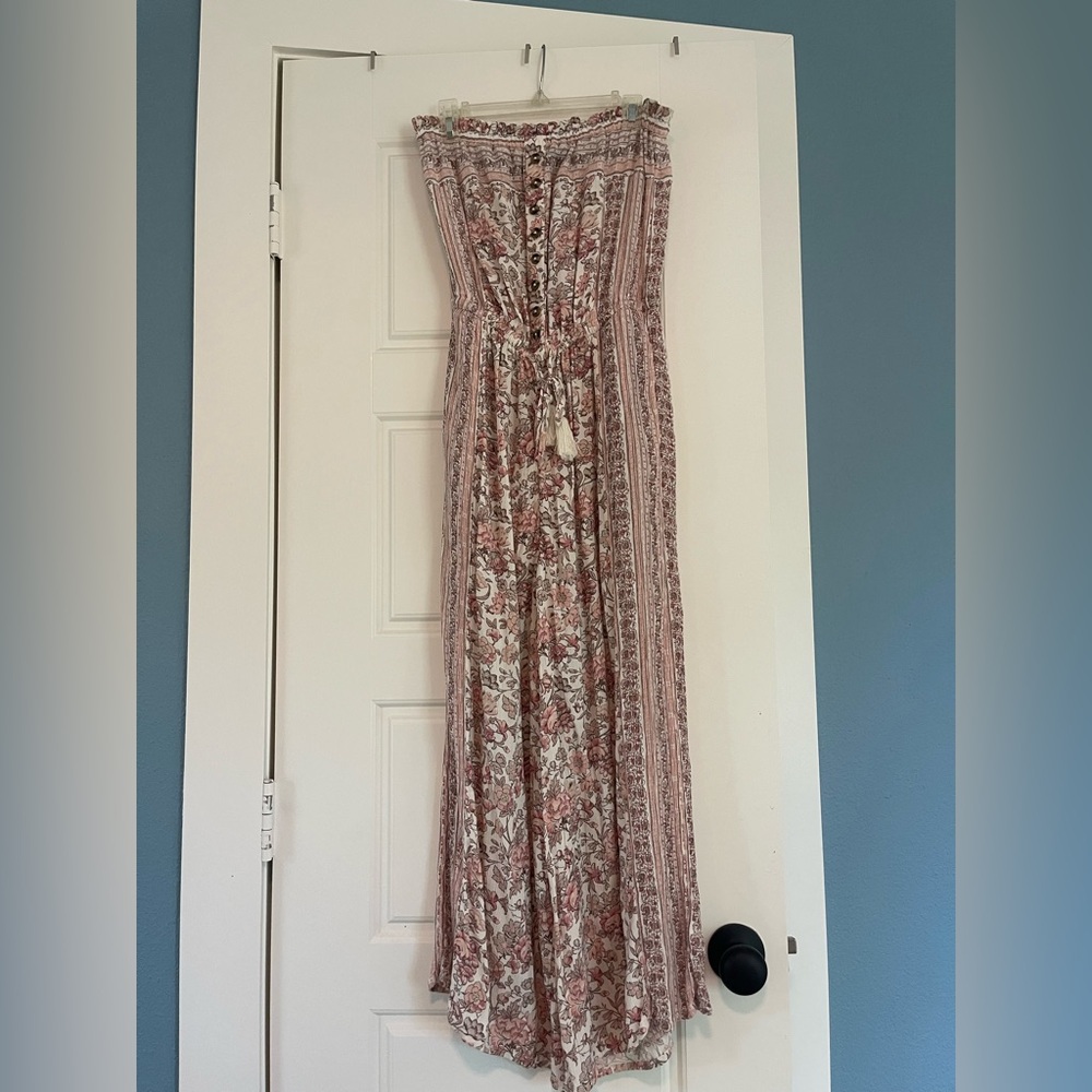 American Eagle Outfitters Floral Jumpsuit - Pink and White